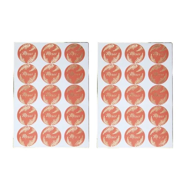 10 Etiquettes Cadeaux - Terracotta et Or