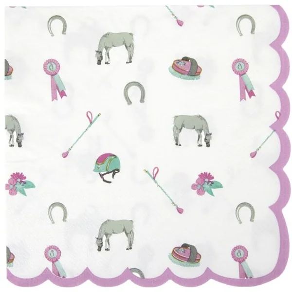 16 Serviettes Cheval d'Amour