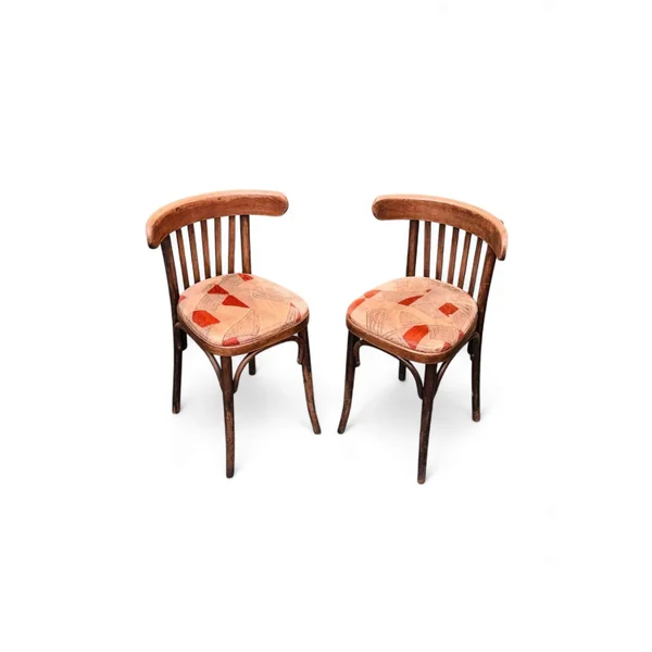 2 chaises bistrot avec galettes en velours