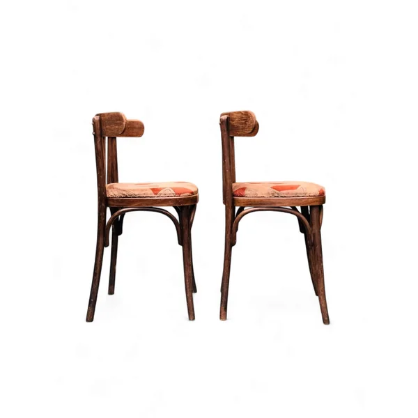 2 chaises bistrot avec galettes en velours