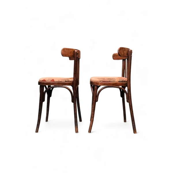 2 chaises bistrot avec galettes en velours