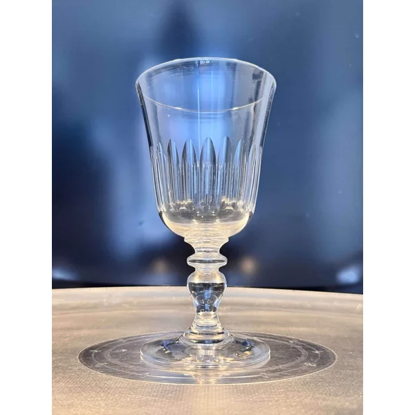 3 verres à vin en cristal ciselé XIXème