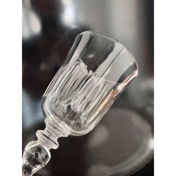 3 verres à vin en cristal ciselé XIXème