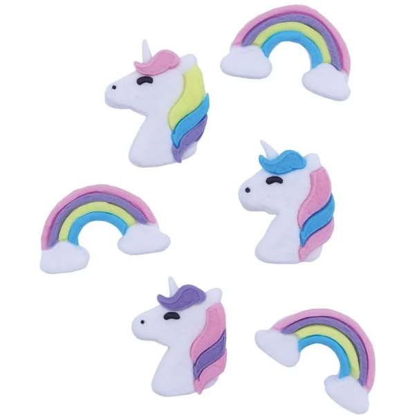6 Décors Licorne - Sucre
