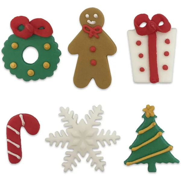 6 Décors Noël en sucre