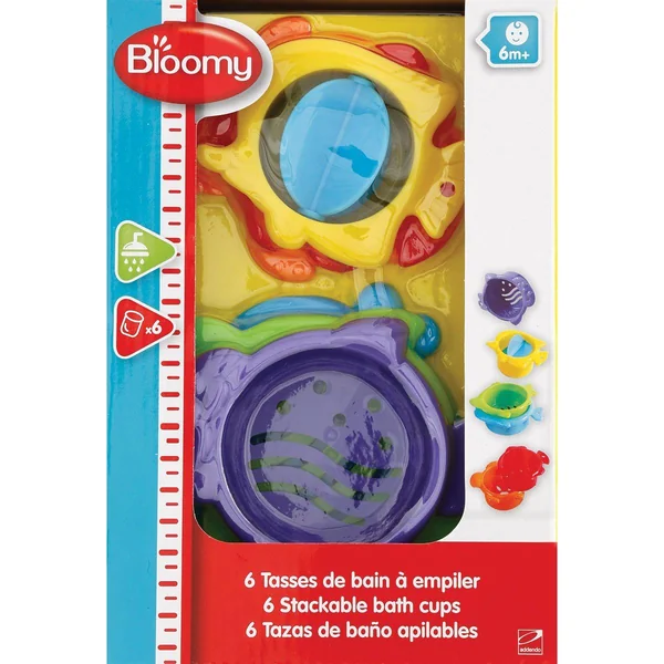 6 tasses de bain à empiler
