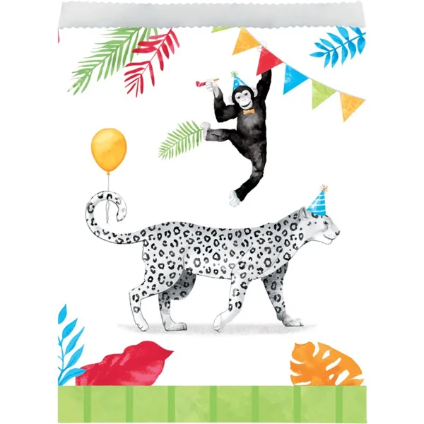 8 Pochettes Cadeaux Animaux de Fête