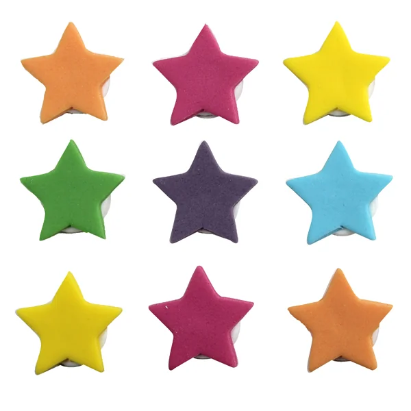 9 Décors en sucre Etoile Multicolore