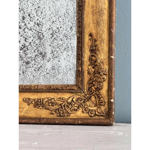 Ancien miroir en bois doré XIXème