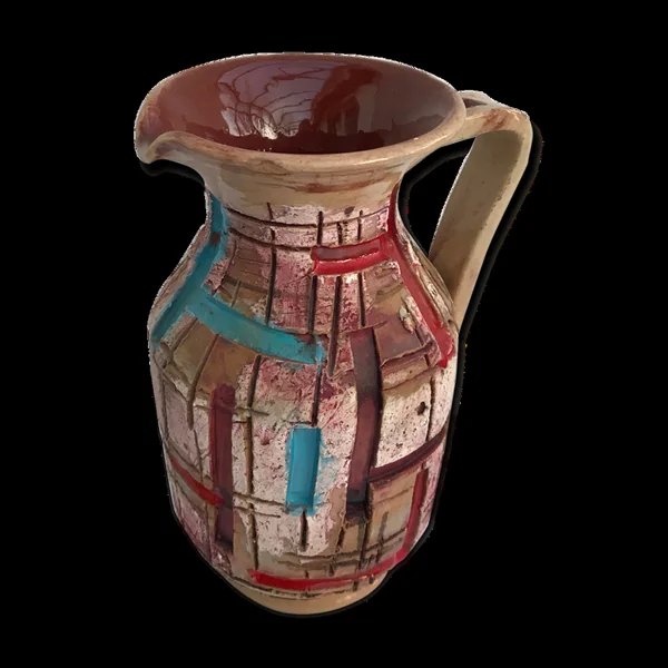 Ancien pichet céramique beige