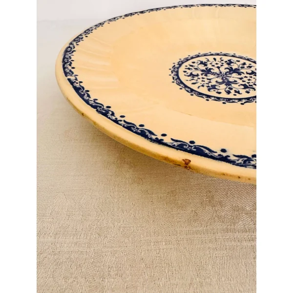 Ancien plat rond creux Gien 1900