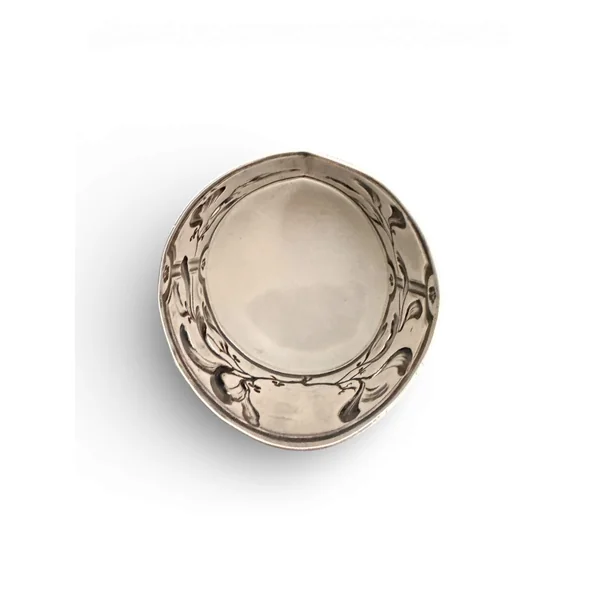 Ancien rond de serviette monogrammé en argent 925