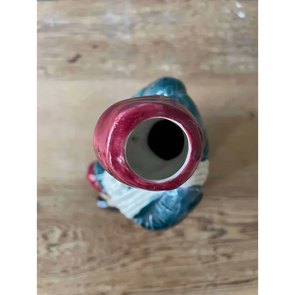 Ancienne bouteille à liqueur en poterie majolique