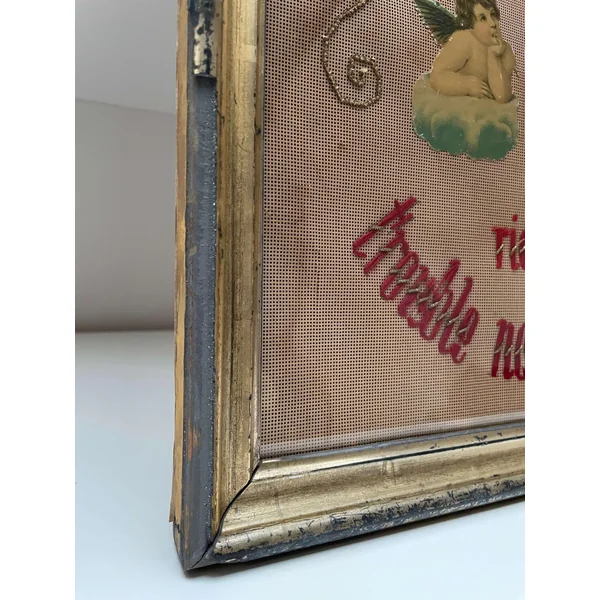 Ancienne broderie sur canevas