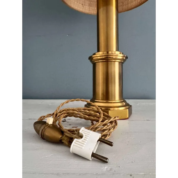 Ancienne lampe de table en laiton doré
