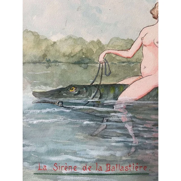Aquarelle ancienne datée de Juillet 1951