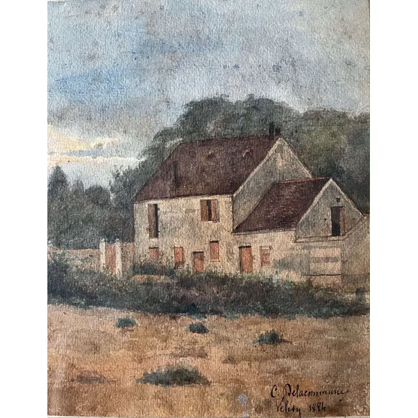 Aquarelle ancienne XIXème, datée et signée