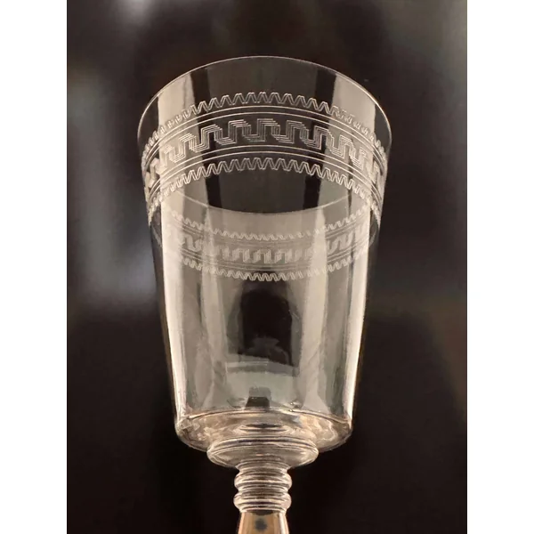 Baccarat, ensemble de 6 verres à eau en cristal gravé 1900