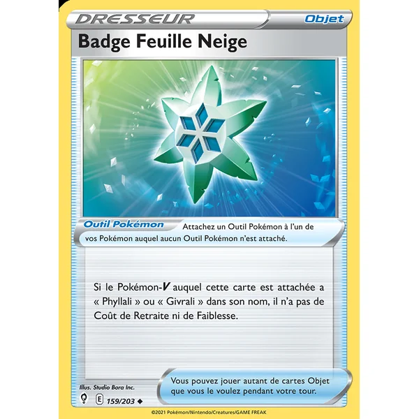Badge Feuille Neige 159/203