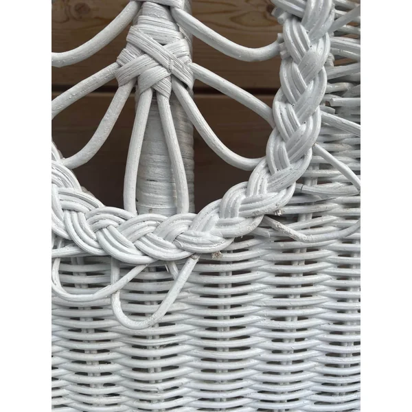 Banquette enfant en rotin vintage