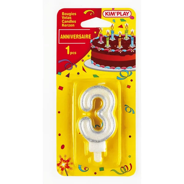 Bougie Chiffre 3