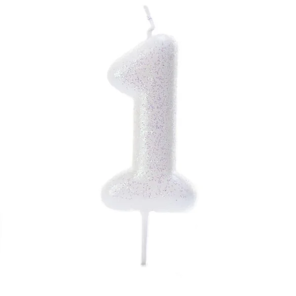 Bougie Iridescent Chiffre 1 (7 cm)