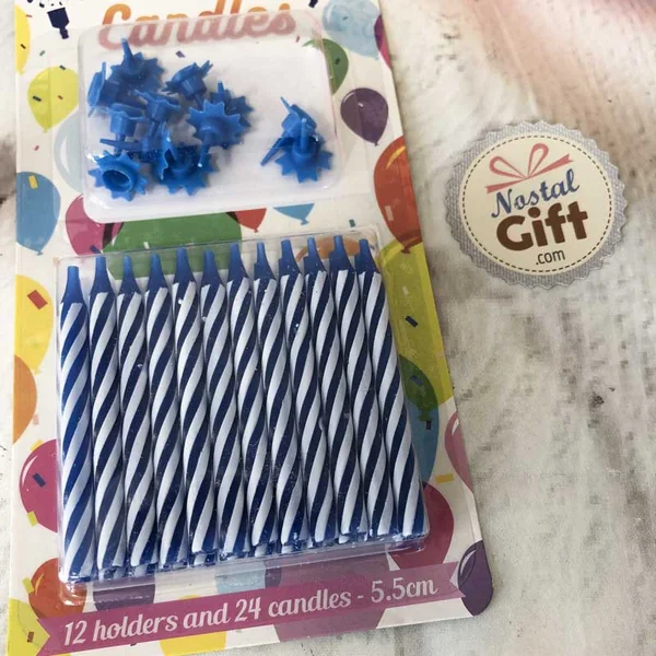 Bougies d'anniversaire - Bleu