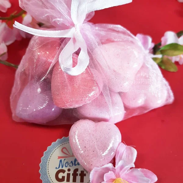 Boules de bain en forme de coeur x10