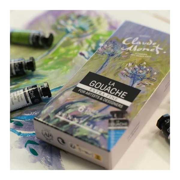 Boîte de 6 tubes de guache extra-fine SENNELIER - Claude Monet