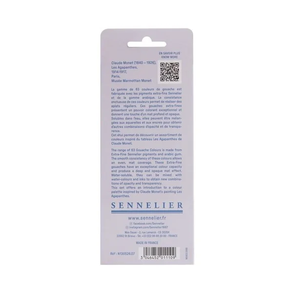 Boîte de 6 tubes d'huile extra-fine SENNELIER - Claude Monet