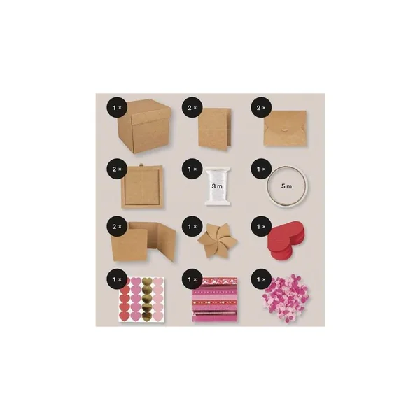 Boîte Explosion DIY Kraft 12 x 12 cm