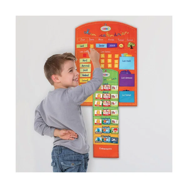 Calendrier semainier en tissu
