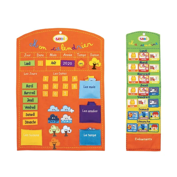 Calendrier semainier en tissu