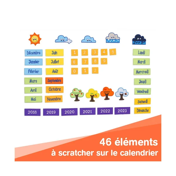 Calendrier semainier en tissu