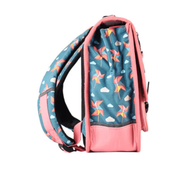Cartable Fille 38 cm Rétro avec moulin à vent - Cameleon - Green Windmill - CP, CE1 et CE2