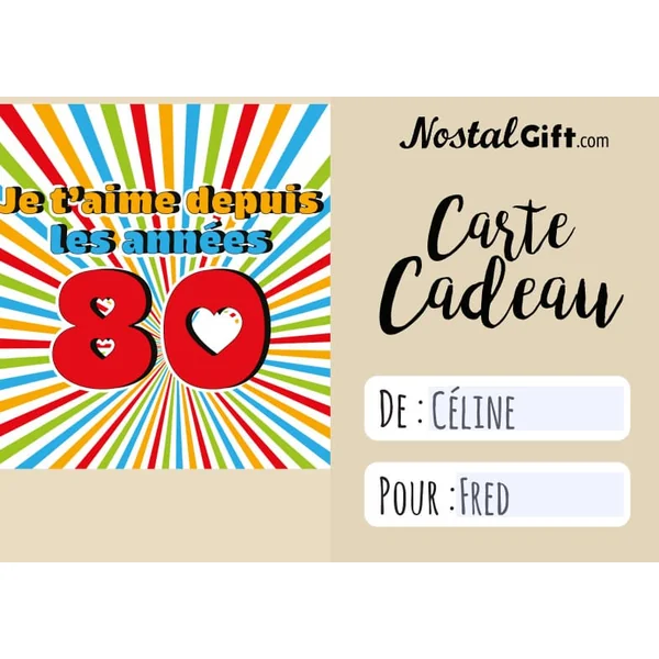 Carte cadeau Saint Valentin NostalGift.com - E-carte virtuelle