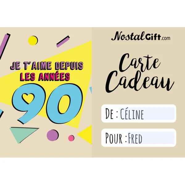 Carte cadeau Saint Valentin NostalGift.com - E-carte virtuelle
