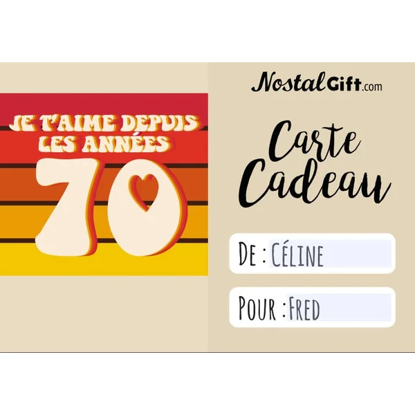 Carte cadeau Saint Valentin NostalGift.com - E-carte virtuelle