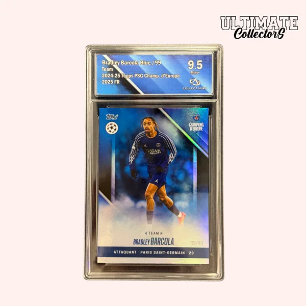 Carte Gradée Topps - PSG Champions d'Europe 2025 - Bradley Barcola - /99