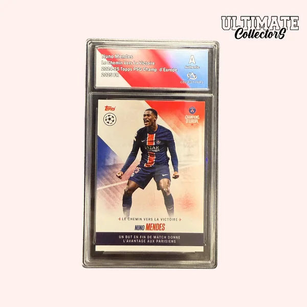 Carte Gradée Topps - PSG Champions d'Europe 2025 - Nuno Mendes