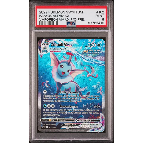 Carte Pokémon Aquali Vmax SWSH182 Promo PSA 9