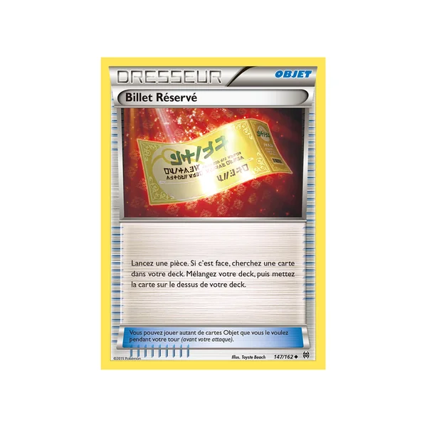 Carte Pokémon Billet Réservé 147/162 Peu commune Impulsion TURBO