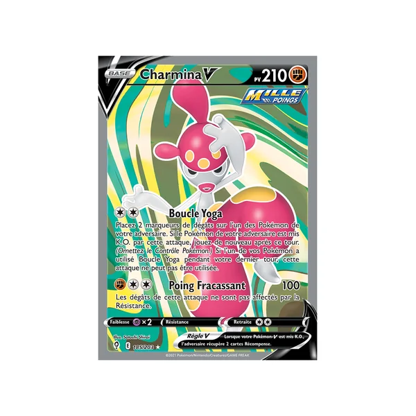 Carte Pokémon Charmina-V 185/203 Ultra Rare Évolution Céleste