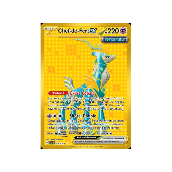 Carte Pokémon Chef-de-Fer-ex 216/162 Gold Forces Temporelles