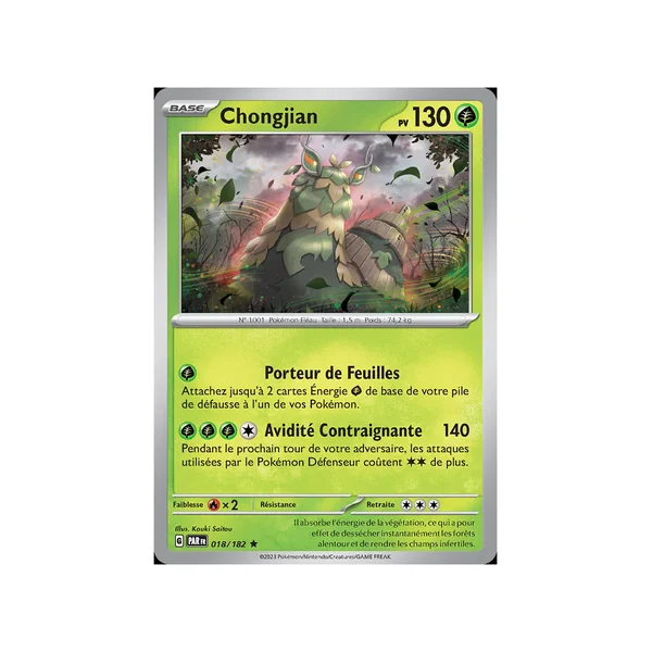 Carte Pokémon Chongjian 018/182 Holographique Faille Paradoxe
