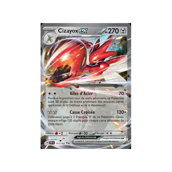 Carte Pokémon Cizayox-ex 111/162 Double rare Forces Temporelles