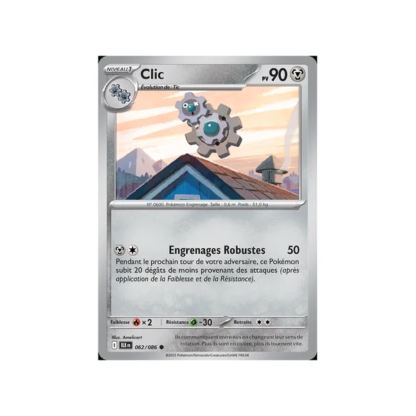 Carte Pokémon Clic 062/086 Commune Foudre Noire