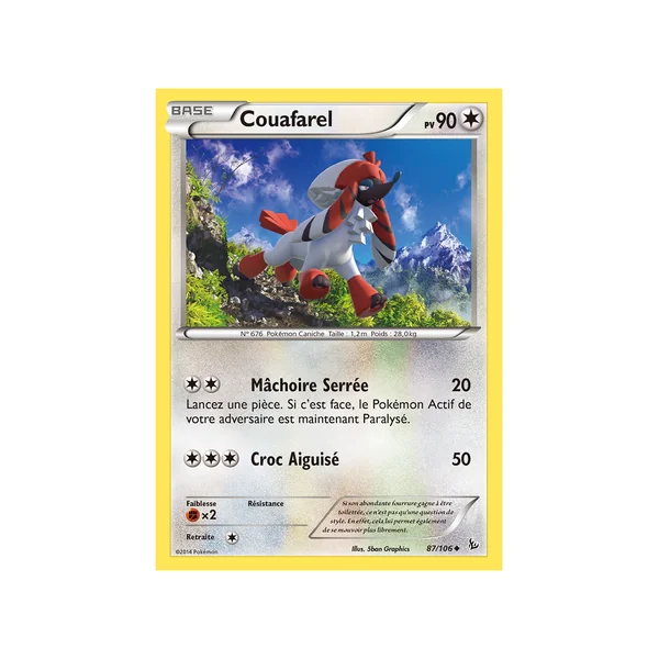 Carte Pokémon Couafarel 87/106 Peu commune Étincelles