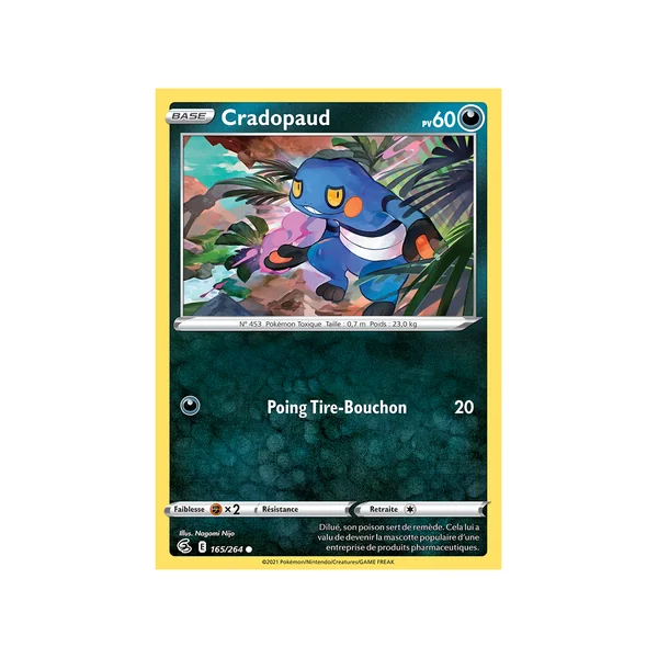 Carte Pokémon Cradopaud 165/264 Commune Poing de Fusion