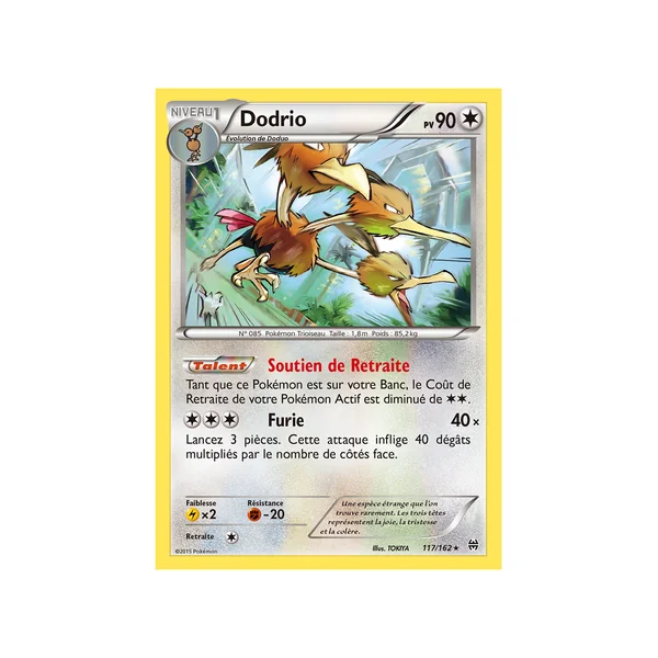 Carte Pokémon Dodrio 117/162 Rare Impulsion TURBO
